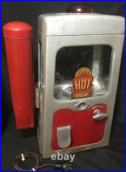 VINTAGE 1940s WHITE MACHINE CO. HOT NUT PEANUT Coin-Op Cup Dispenser ORIGINAL