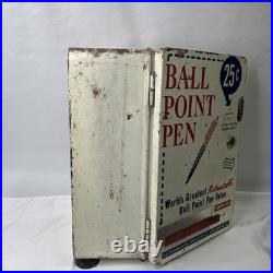 VINTAGE 1950'S BALL POINT PEN COIN OPERATED. 25 CENT VENDING MACHINE Working