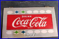 VINTAGE 1960 Coca Cola vending machine metal sign 14 X 8