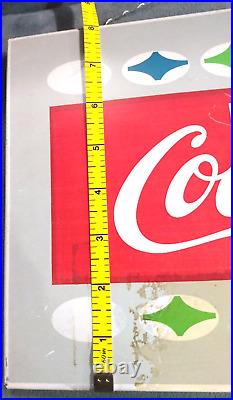 VINTAGE 1960 Coca Cola vending machine metal sign 14 X 8