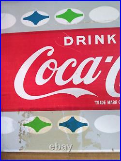 VINTAGE 1960 Coca Cola vending machine metal sign 14 X 8