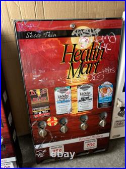 VINTAGE 1970s CONDOM VENDING MACHINE NOVELTY ITEM UNRESTORED ORIGINAL AS IS