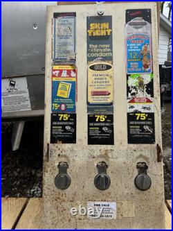 VINTAGE 1970s CONDOM VENDING MACHINE PREVIOUSLY REFURBISHED