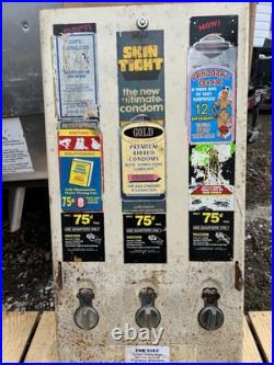 VINTAGE 1970s CONDOM VENDING MACHINE PREVIOUSLY REFURBISHED