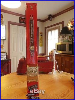 VINTAGE 25 cents HERSHEY'S CHOCOLATE CANDY VENDING MACHINE
