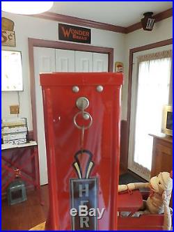VINTAGE 25 cents HERSHEY'S CHOCOLATE CANDY VENDING MACHINE