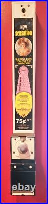 VINTAGE 50's CONDOM/NOVELTY VENDING MACHINE REFURBISHED withNOS LABEL and PRODUCT