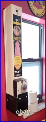 VINTAGE 50's CONDOM/NOVELTY VENDING MACHINE REFURBISHED withNOS LABEL and PRODUCT
