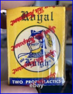 VINTAGE 50's CONDOM/NOVELTY VENDING MACHINE REFURBISHED withNOS LABEL and PRODUCT