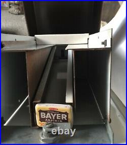 VINTAGE 60s BAYER ASPIRIN Vending Machine + 2 Orig Tins EXC Working Cond witho Key