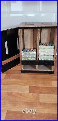 VINTAGE 6d CIGARETTE VENDING MACHINE & Players 10s cig packets VAPE BOX