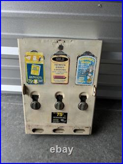VINTAGE 80's CONDOM NOVELTY VENDING MACHINE PREVIOUSLY REFURBISHED