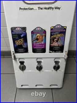VINTAGE 80s CONDOM NOVELTY VENDING MACHINE PREVIOUSLY REFURBISHED