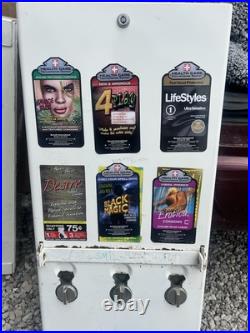 VINTAGE 80s CONDOM NOVELTY VENDING MACHINE PREVIOUSLY REFURBISHED COVER