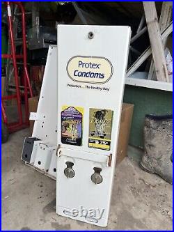 VINTAGE 80s CONDOM NOVELTY VENDING MACHINE PREVIOUSLY REFURBISHED COVER