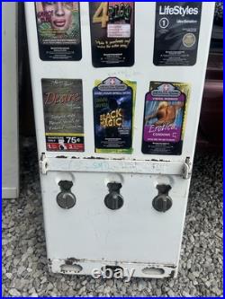 VINTAGE 80s CONDOM NOVELTY VENDING MACHINE PREVIOUSLY REFURBISHED COVER