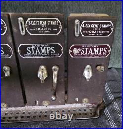 VINTAGE ANTIQUE ART DECO Vending Machine 6 8 11 Cent Postage Stamp Machine