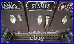 VINTAGE ANTIQUE ART DECO Vending Machine 6 8 11 Cent Postage Stamp Machine