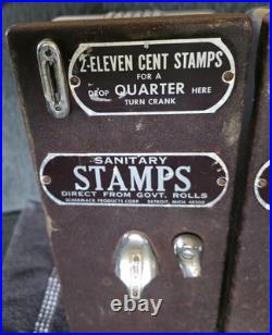 VINTAGE ANTIQUE ART DECO Vending Machine 6 8 11 Cent Postage Stamp Machine