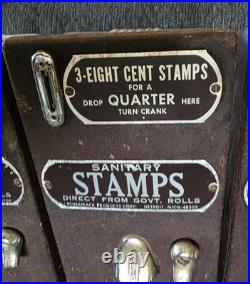 VINTAGE ANTIQUE ART DECO Vending Machine 6 8 11 Cent Postage Stamp Machine