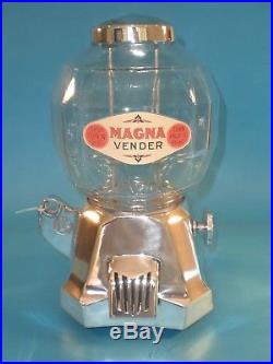 VINTAGE ANTIQUE MAGNA VENDOR PEANUT GUMBALL VENDING MACHINE CIRCA 1930s