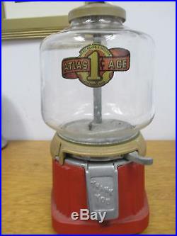 Vintage Atlas Ace Gumball Vending Machine