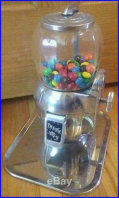 Vintage Atlas Bantam 5 Cent Tray Gum Nut Candy Vending Machine