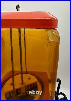 VINTAGE A & A CO 25 CENT Hot Nuts VENDING MACHINE With KEY 1950's 100% WORKS