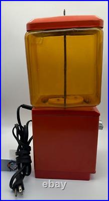 VINTAGE A & A CO 25 CENT Hot Nuts VENDING MACHINE With KEY 1950's 100% WORKS