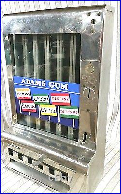 VINTAGE''' Adam's Gum, Chiclets Gum, 1 Cent Dispensing Machine, Clean