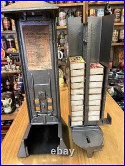 VINTAGE Art Granite Safety MATCH BOOK DISPENSER PENNY 1 Cent Vending Machine