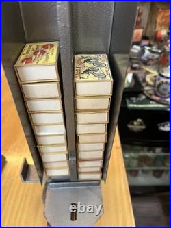 VINTAGE Art Granite Safety MATCH BOOK DISPENSER PENNY 1 Cent Vending Machine