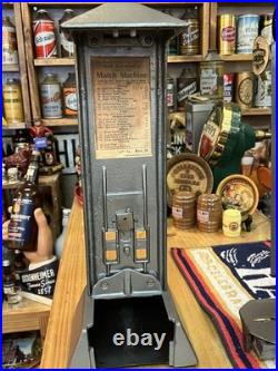 VINTAGE Art Granite Safety MATCH BOOK DISPENSER PENNY 1 Cent Vending Machine