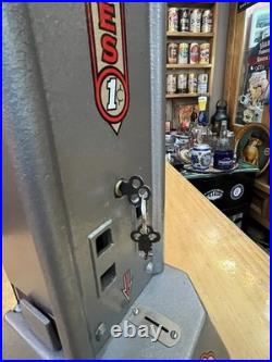 VINTAGE Art Granite Safety MATCH BOOK DISPENSER PENNY 1 Cent Vending Machine