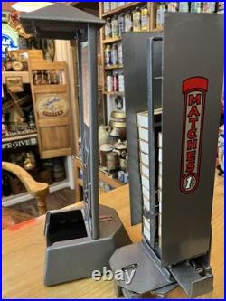 VINTAGE Art Granite Safety MATCH BOOK DISPENSER PENNY 1 Cent Vending Machine