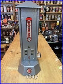 VINTAGE Art Granite Safety MATCH BOOK DISPENSER PENNY 1 Cent Vending Machine