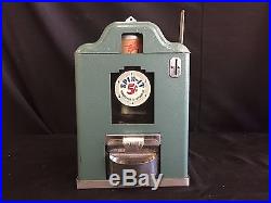 Vintage Coin Operated Shipman Spin It Trade Simulator Nut Vending Machine Rare