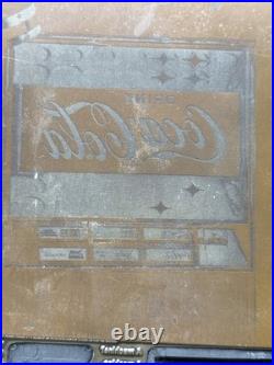 VINTAGE COKE PRINTING PLATE PRESS VENDING MACHINE Coca Cola Vending Machine Logo