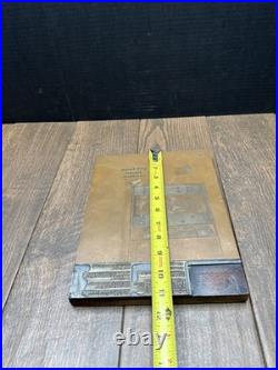 VINTAGE COKE PRINTING PLATE PRESS VENDING MACHINE Coca Cola Vending Machine Logo