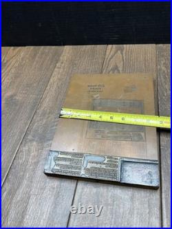 VINTAGE COKE PRINTING PLATE PRESS VENDING MACHINE Coca Cola Vending Machine Logo