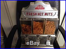 Vintage Deluxe Hot Nut Vendor Machine- Antique Vending Machine-candy, Gum, Nuts
