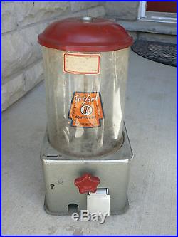 Vintage Hawkeye Novelty Co. Vending 1 Cent Gumball Machine