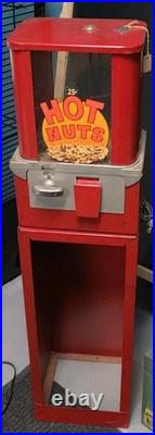 VINTAGE Hot Nuts 25 Cent Vending Machine Coast Vending, Inc. Electric with Stand