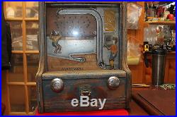 Vintage Kicker And Catcher One Cent Gumball Machine For Parts Only J. F. Frantz