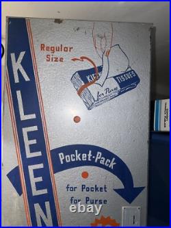 VINTAGE Kleenex 10 Cent pocket pack tissue vending machine