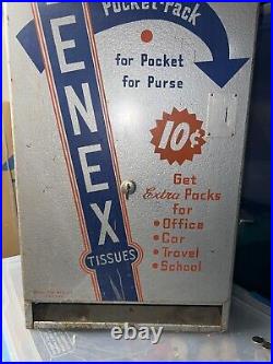 VINTAGE Kleenex 10 Cent pocket pack tissue vending machine