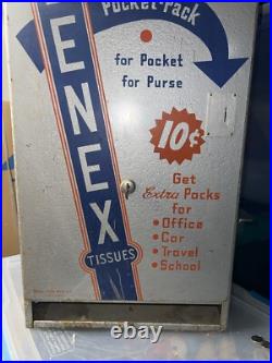 VINTAGE Kleenex 10 Cent pocket pack tissue vending machine