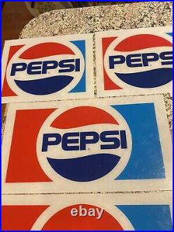 VINTAGE Lot Of 4 70'- 80's PEPSI Signs Inserts Vending Machine Store Display