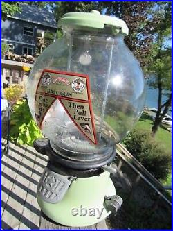 VINTAGE ORIGINAL 1930s COLUMBUS BULK VENDING MACHINE 1 CENT BALL GUM MACHINE