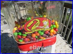 VINTAGE ORIGINAL 1950's OAK MFG. BULK VENDING MACHINE 1 CENT GUM BALL MACHINE